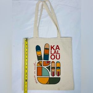 Kalalou peace on earth shopping tote bag